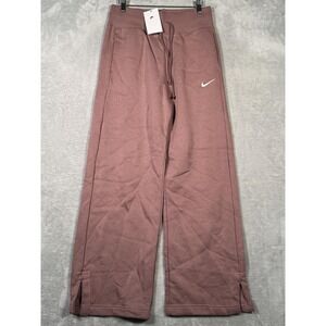 Nike Pants Womens S Mauve Pink DQ5615-208 Wide Leg Phoenix Fleece Sweatpants‎